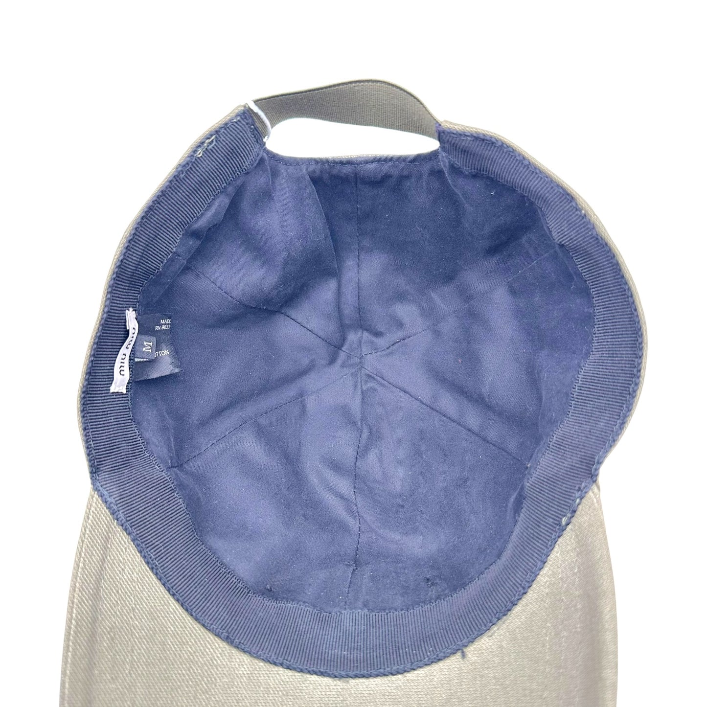 Miu Miu Baseball Cap Khaki Cotton 2010s