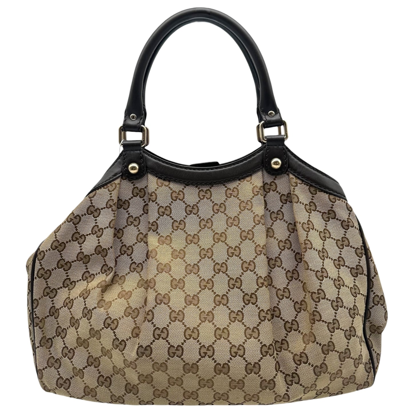 Gucci Tan Monogram Brown Leather Shoulder Bag