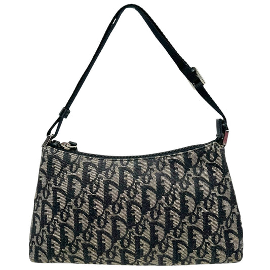 Christian Dior Black Trotter Monogram Shoulder Bag