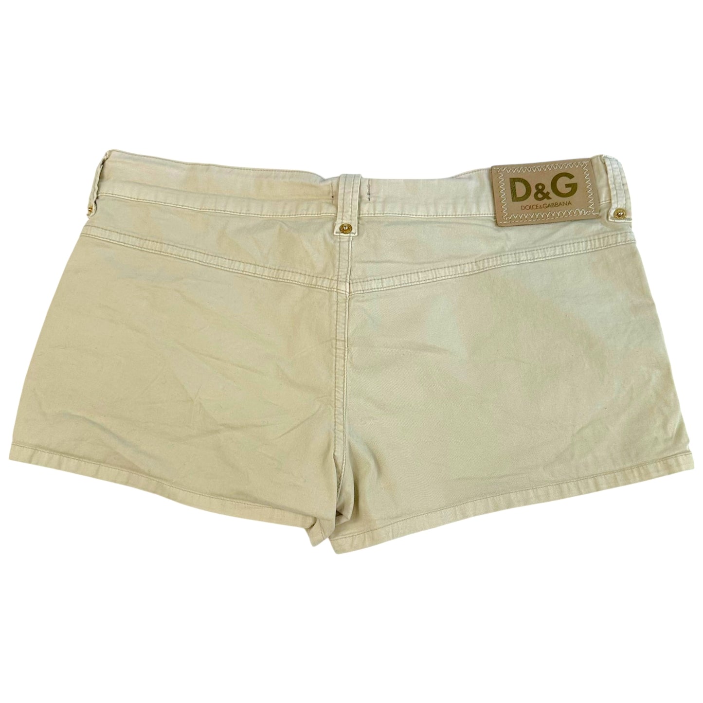 D&G Dolce & Gabbana Khaki Mini Shorts