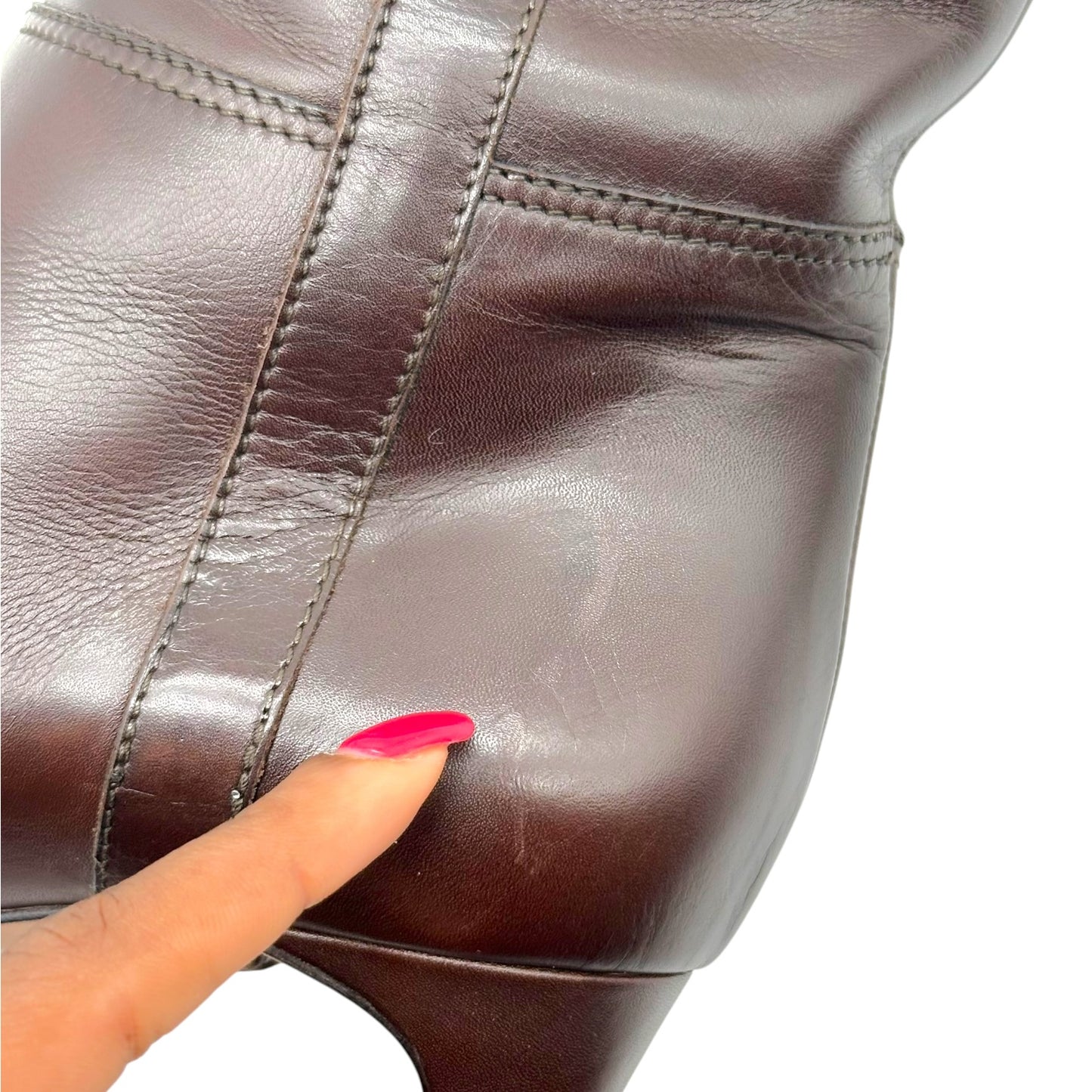 Chanel Brown & Black Leather Heeled Riding Boots