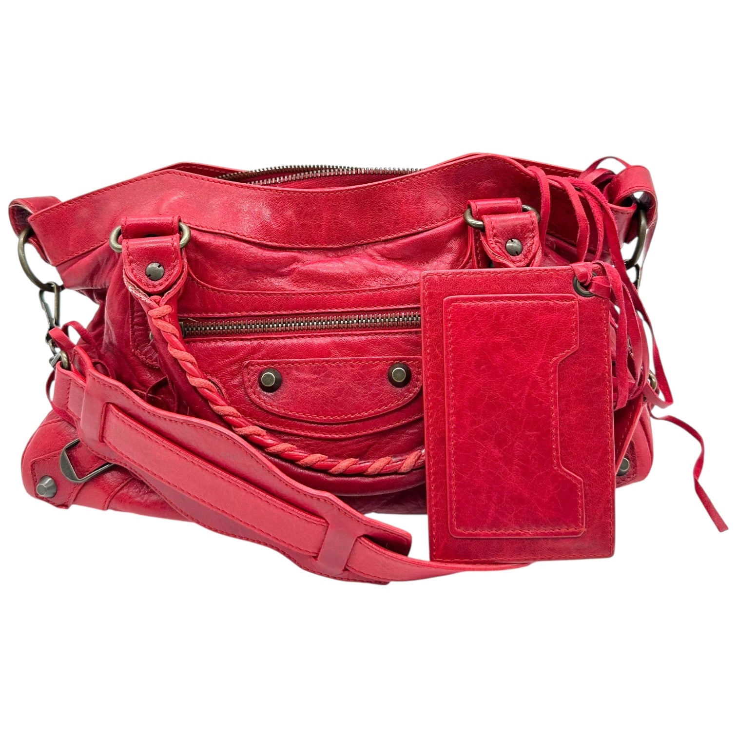 Balenciaga Red Leather First City Bag - Outfit Repeater