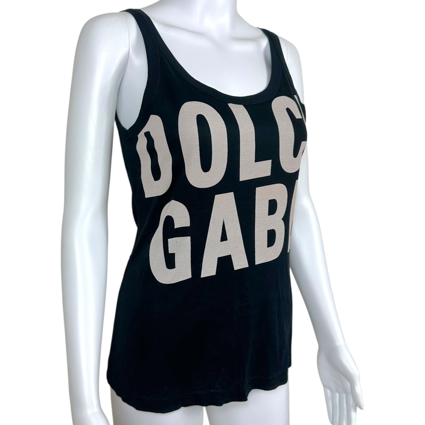 Dolce & Gabbana Black & White Logo Graphic Tank - Outfit Repeater