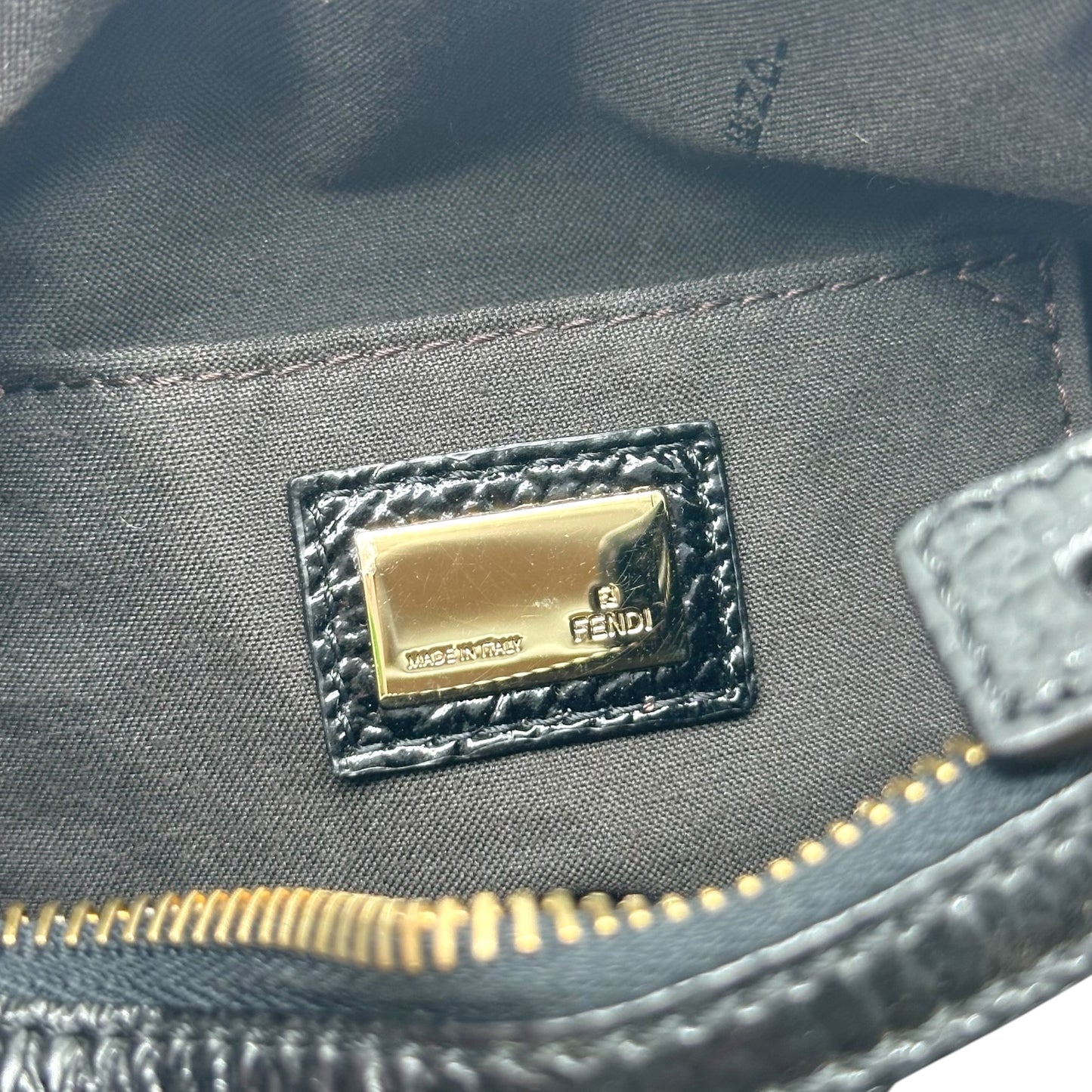 Fendi Striped & Sequin Mini Boston Handbag