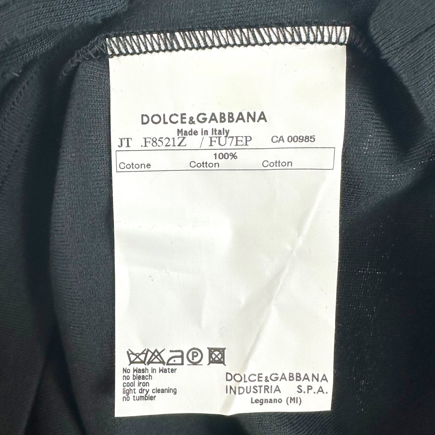 Dolce & Gabbana Black Crystal Cross Embellished Tank Top