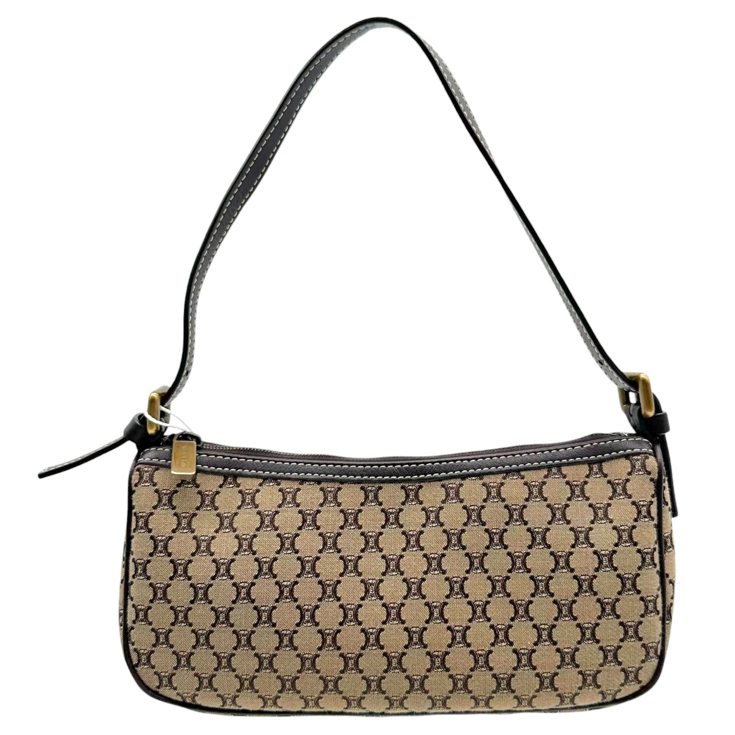Celine Pochette Bag Tan Brown Triomphe Monogram