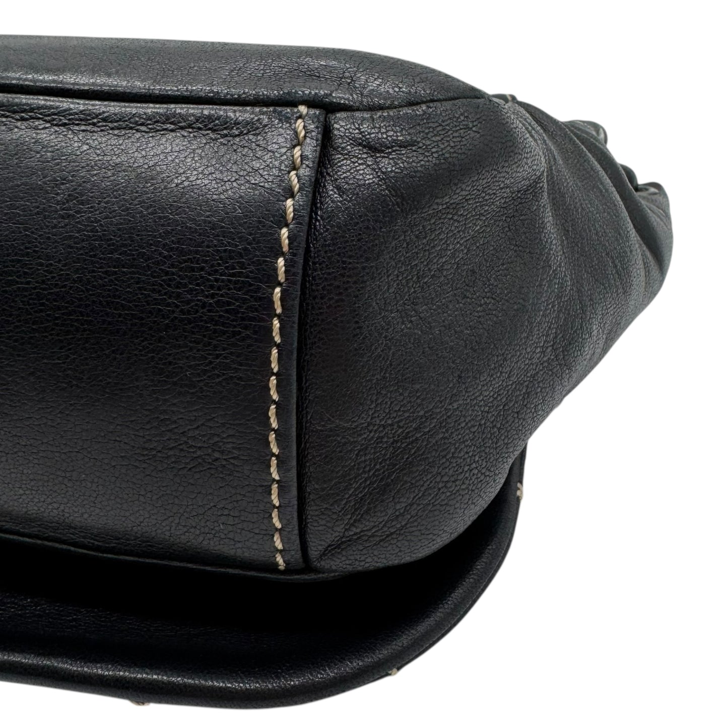 Chanel Black Lambskin Wild Stitch Quilted Shoulder Bag 2003-2004 - Outfit Repeater