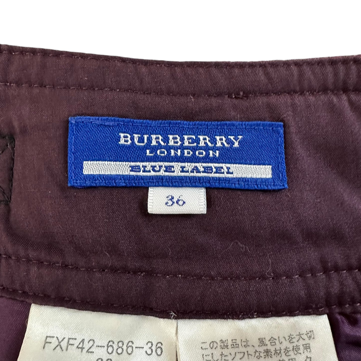 Burberry Blue Label Purple Plaid Mini Skirt