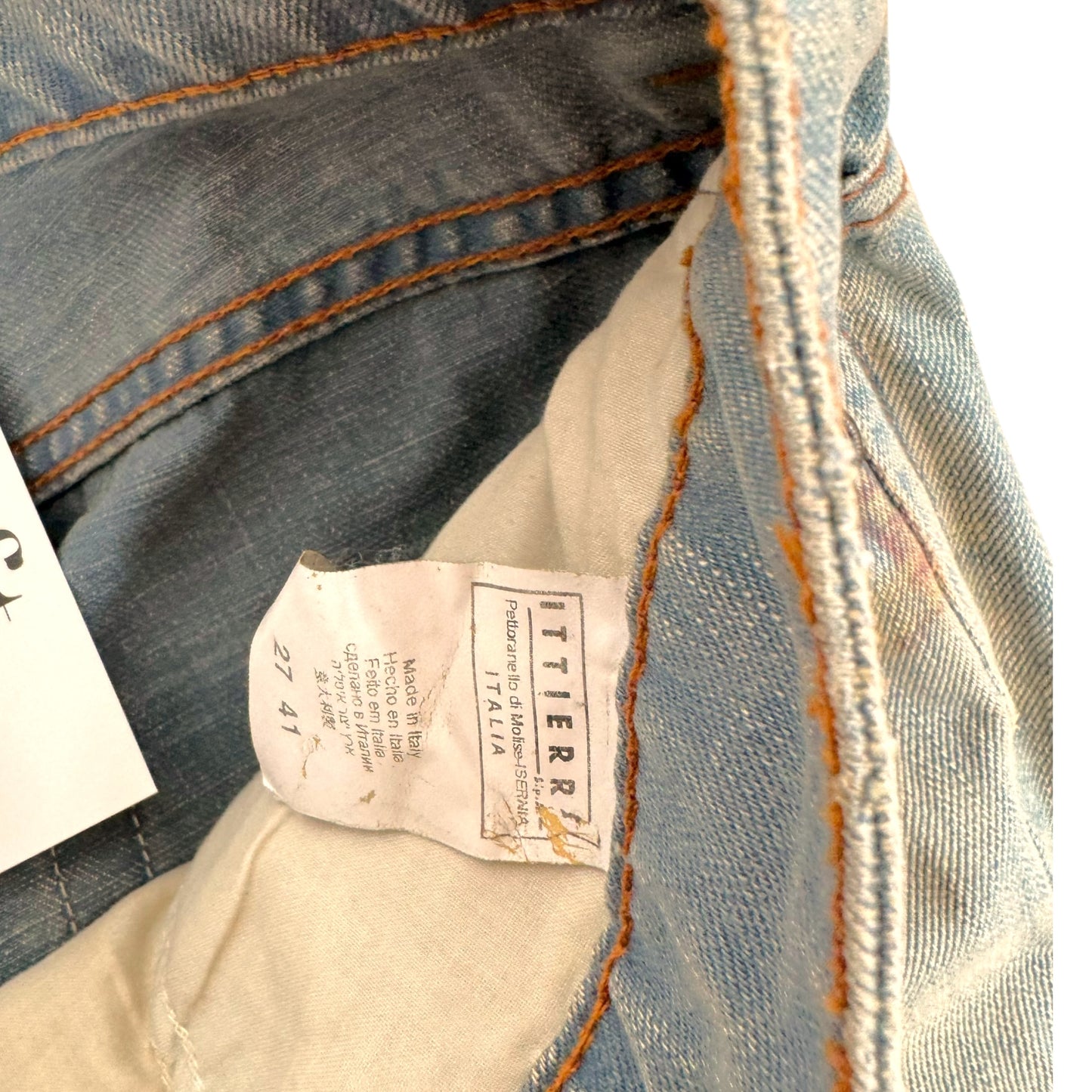 Roberto Cavalli Blue Denim Statue Print Jeans