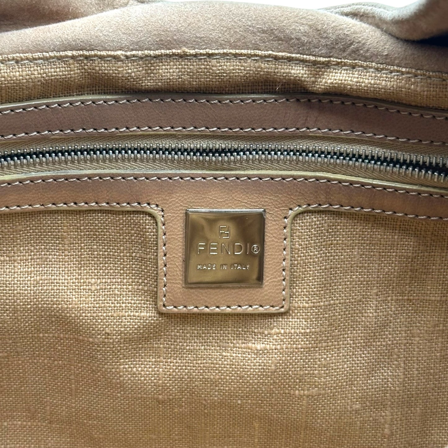 Fendi Tan Suede Shoulder Baguette Bag - Outfit Repeater