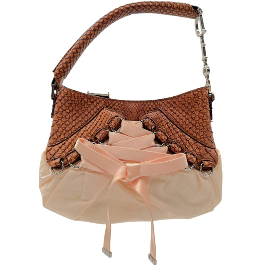 Christian Dior Pink & Brown Python Ballet Corset Mini Bag RARE