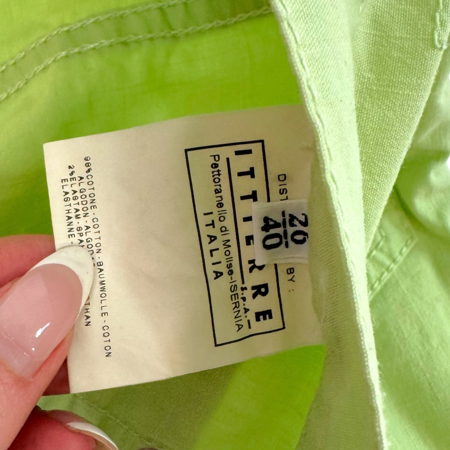D&G Capri Pants Bright Green Logo Embroidery