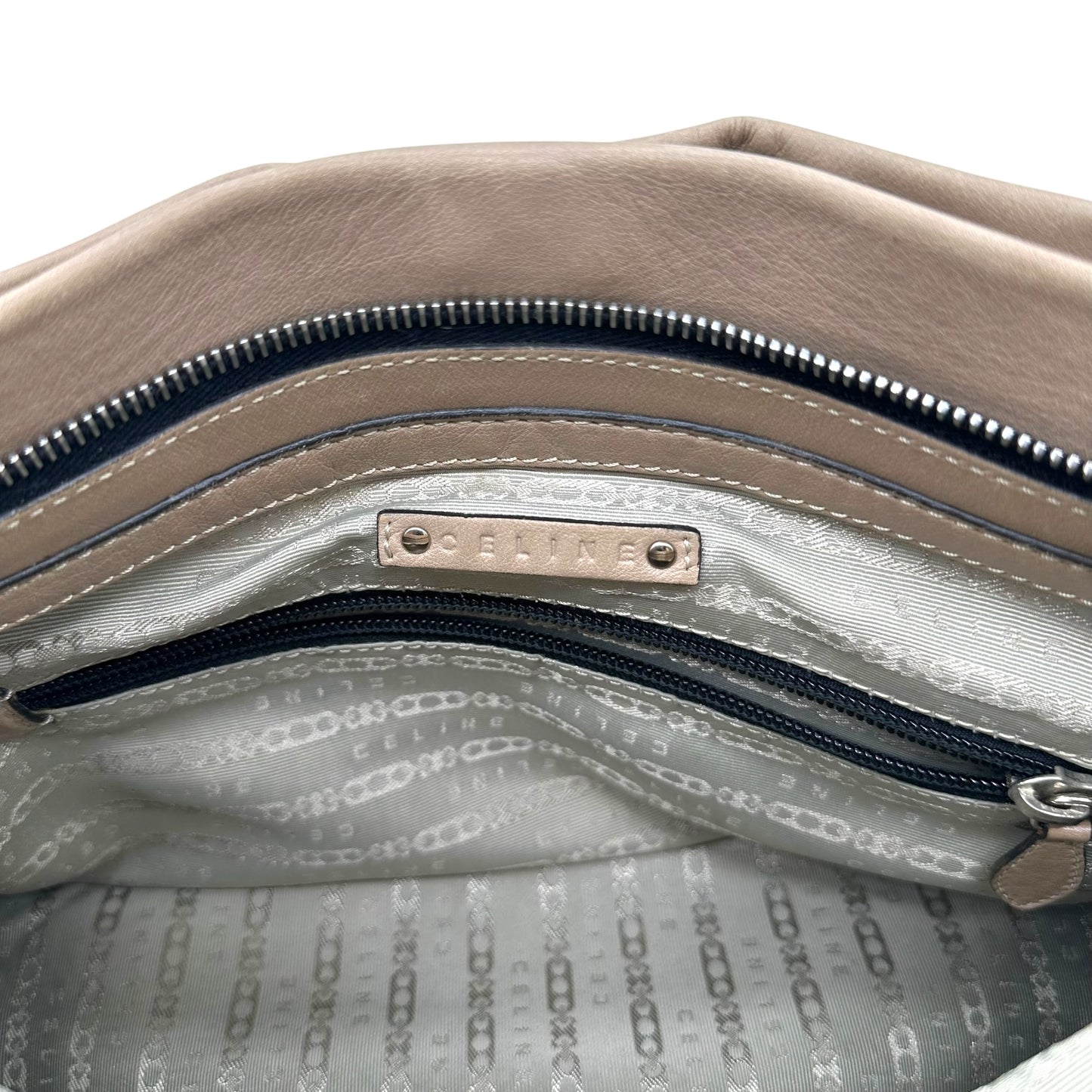 Celine Yellow Leather 2-Way Bag with Silver Hardware