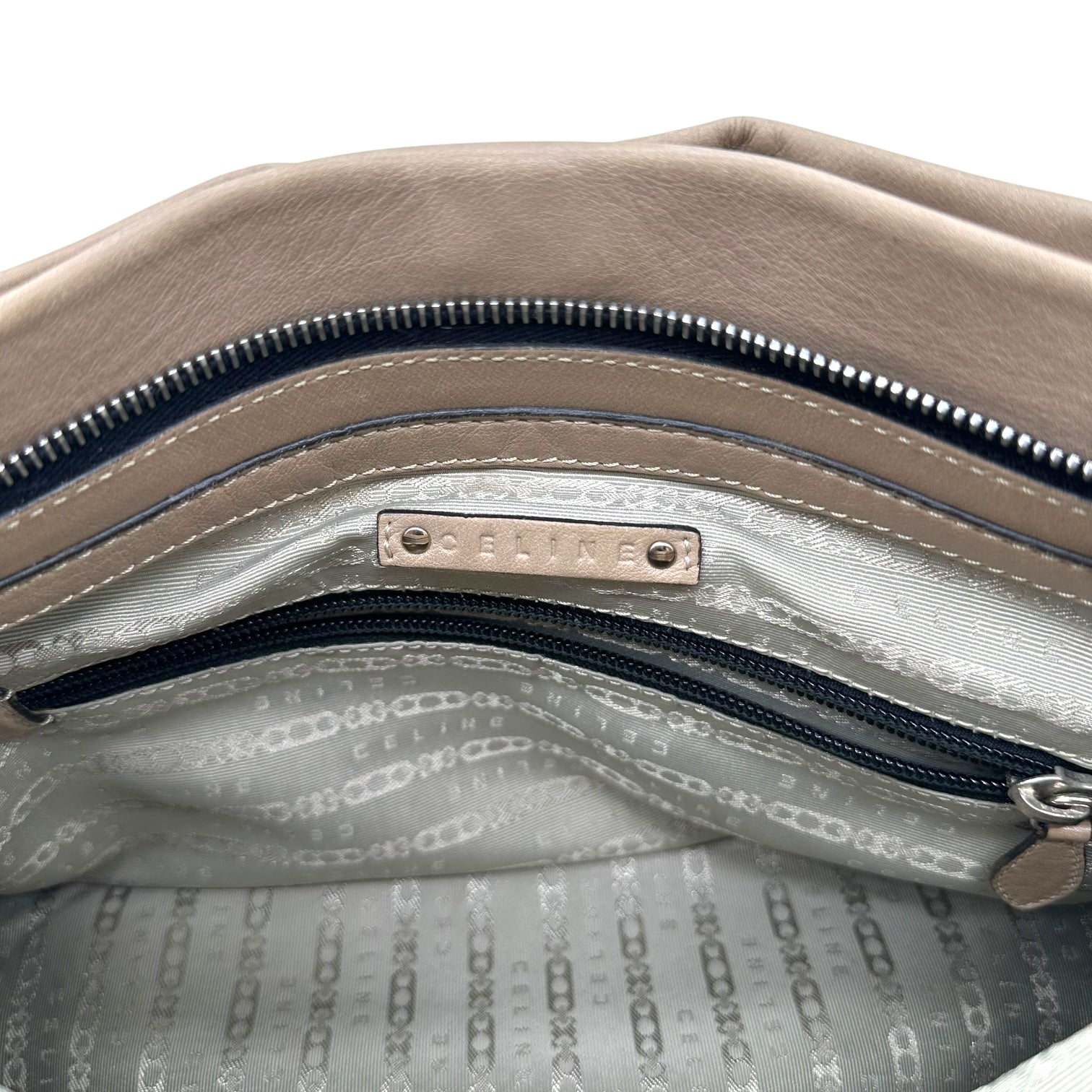 Celine Yellow Leather 2-Way Bag with Silver Hardware