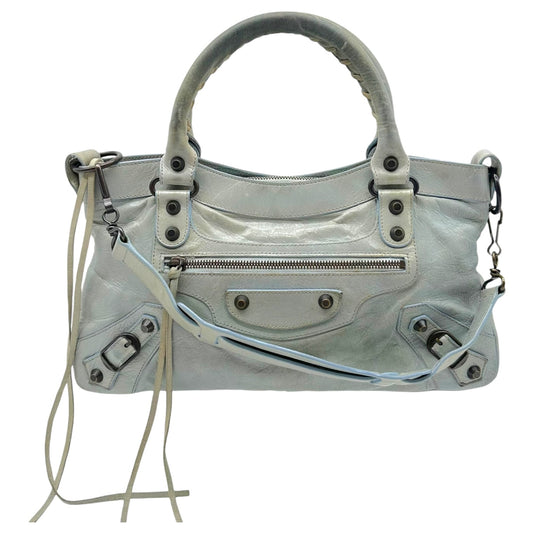 Balenciaga Light Blue First City 2-Way Bag