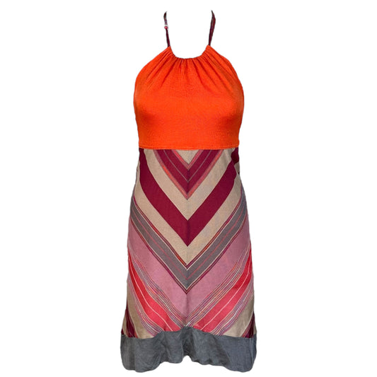 Missoni Pink & Orange Knit Halter Mini Dress