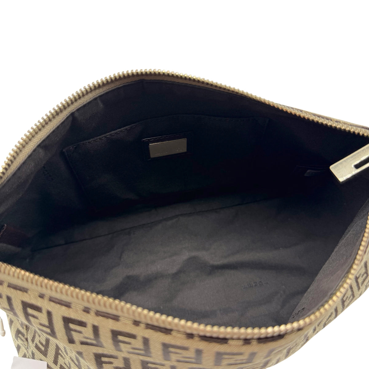 Fendi Shoulder Bag Light Brown Zucchino Monogram Fabric