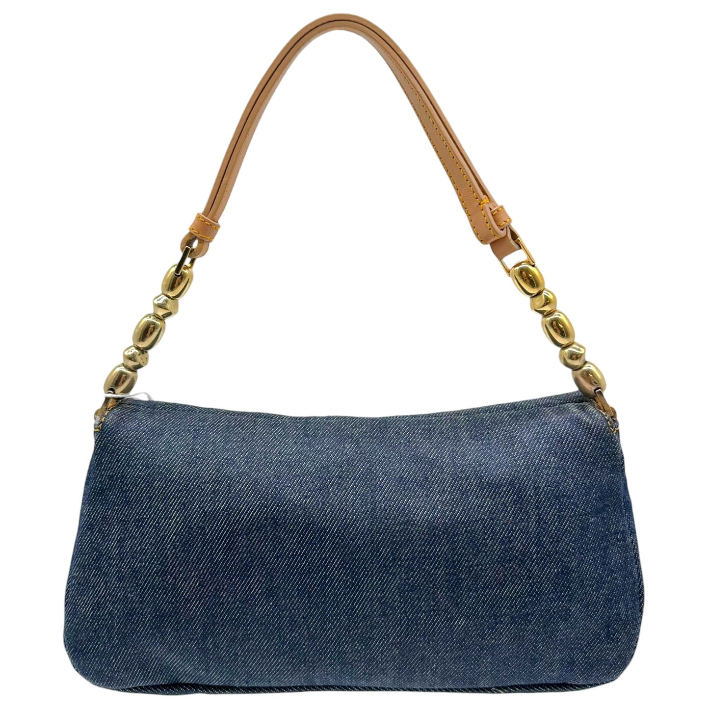 Christian Dior Denim & Tan Leather Malice Pearl Shoulder Bag