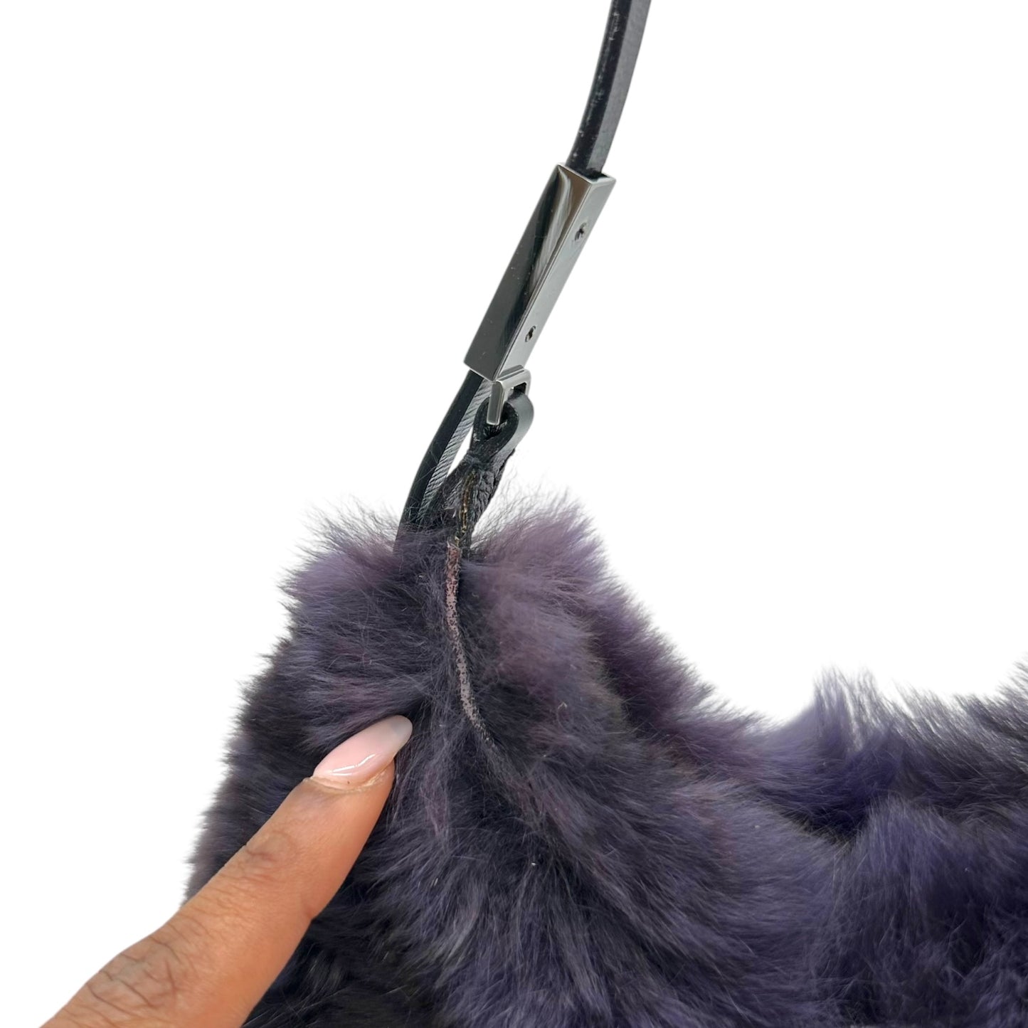 Gucci by Tom Ford Purple Rabbit Fur Mini Bag