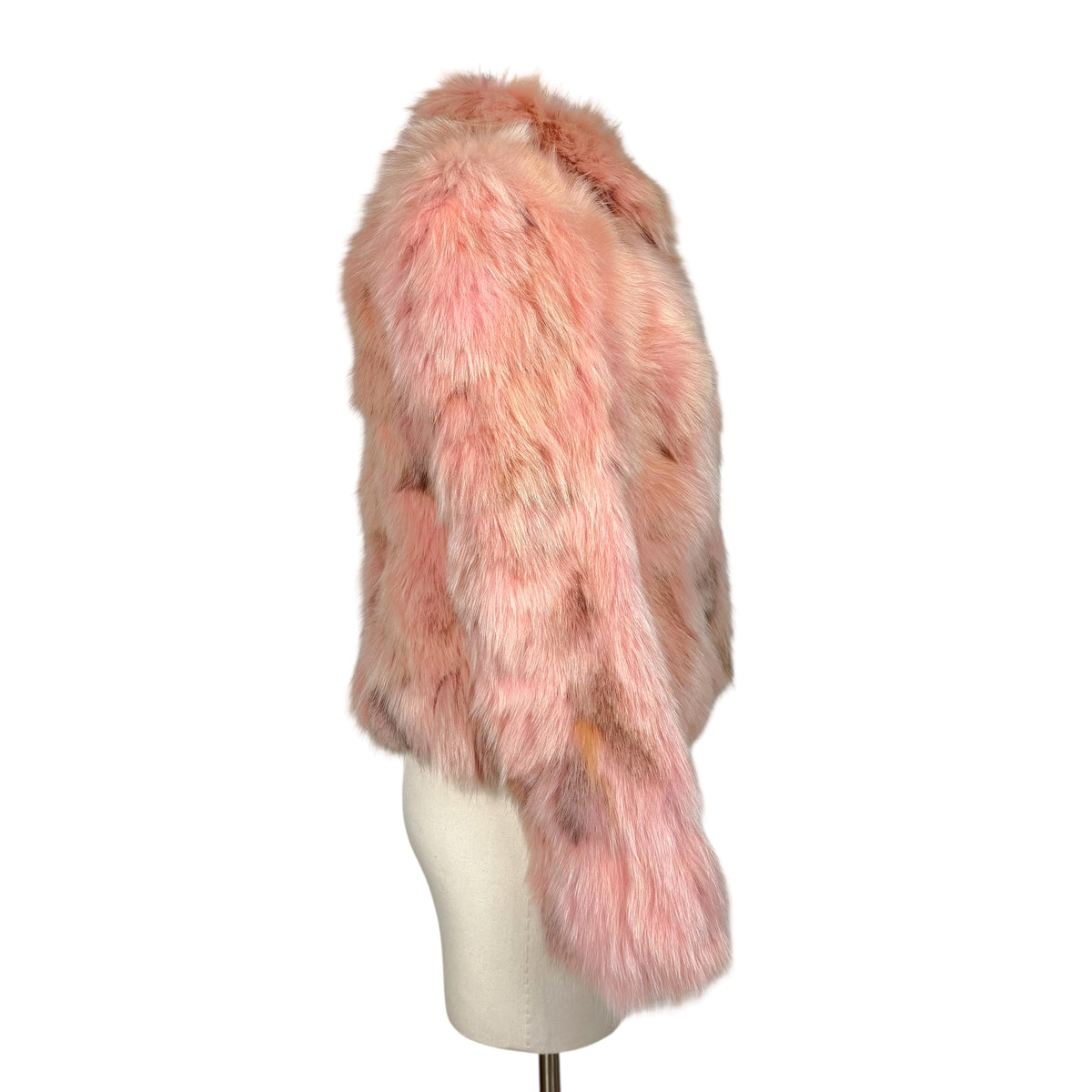 Vintage Pink Fox Fur Coat