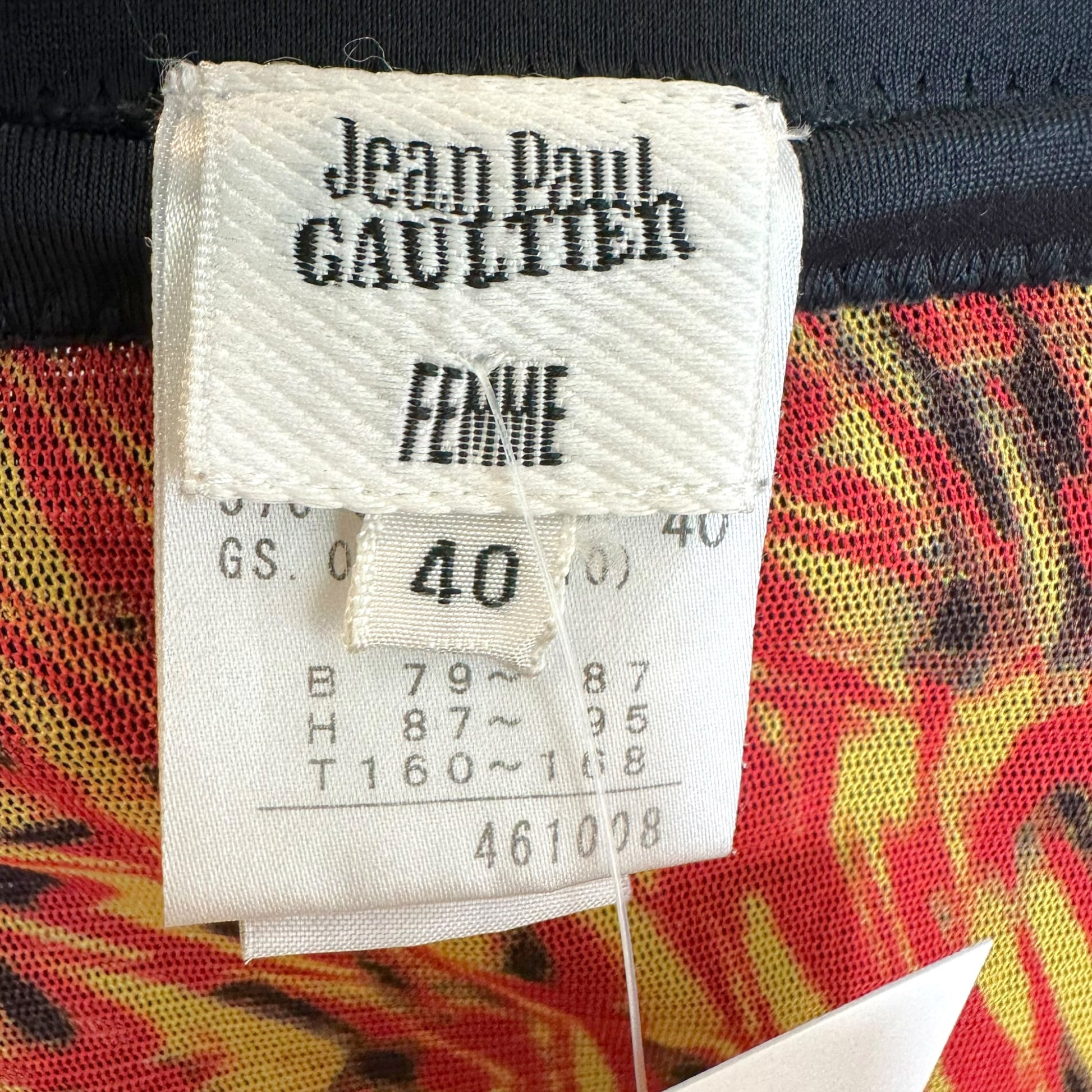 Jean Paul Gaultier Asymmetrical Halter Mini Dress Psychedelic Print