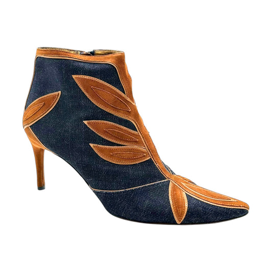 Dolce & Gabbana Denim & Suede Heeled Booties