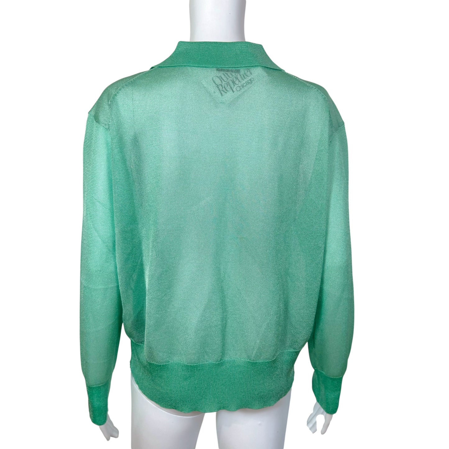 Fanci Club Sheer Knit Cardigan Mint Green XS