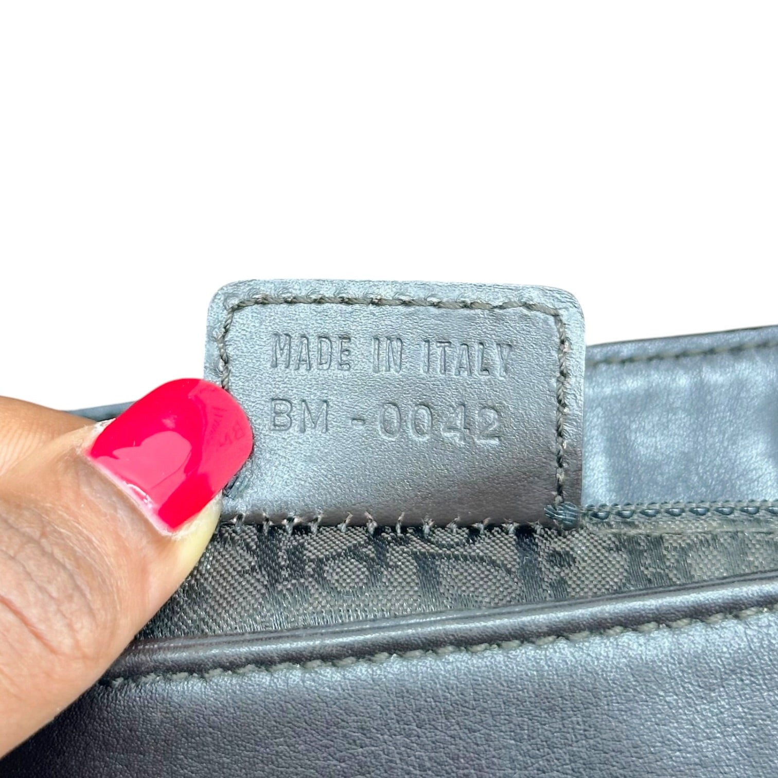 Christian Dior Brown Leather Silver Crossbody Bag