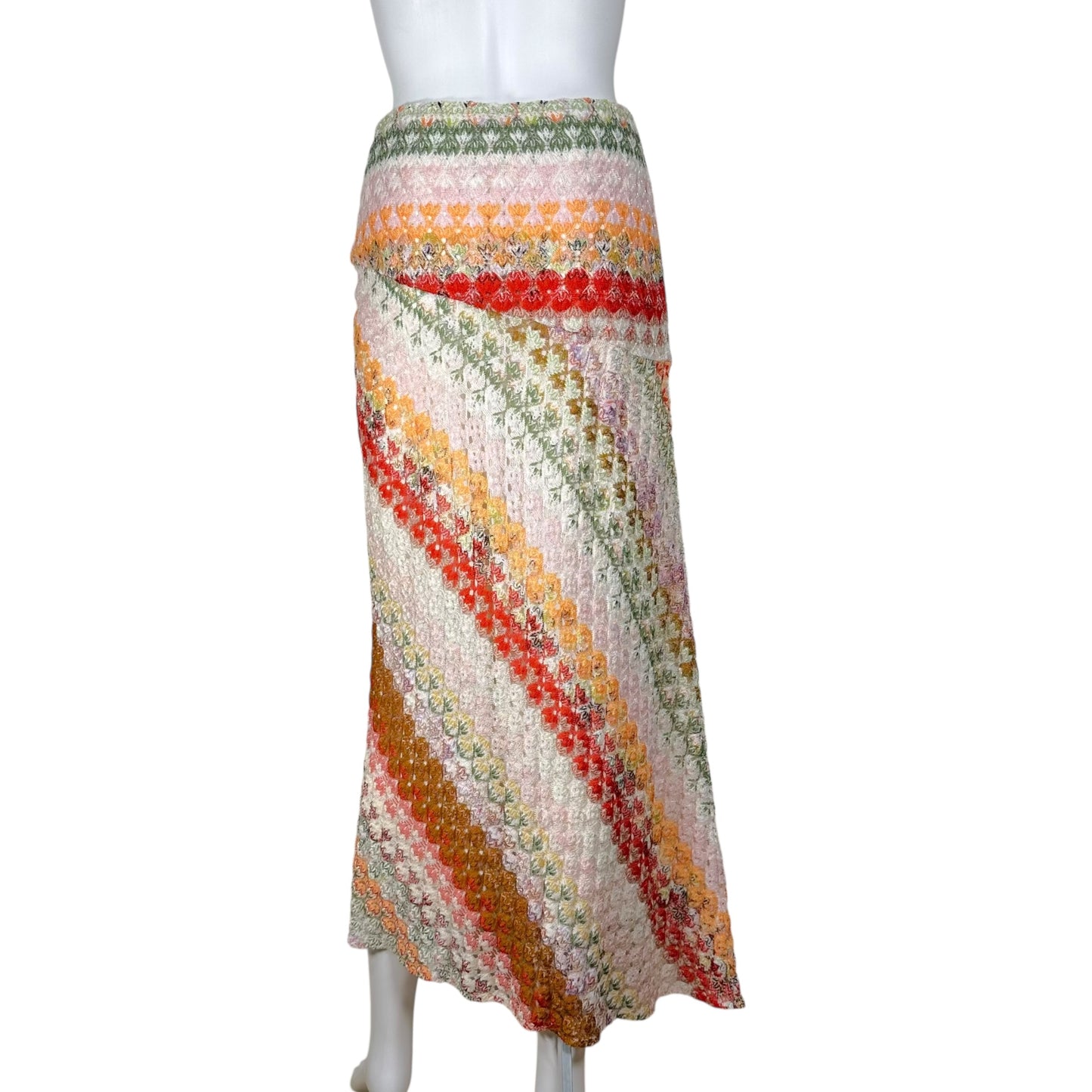 Missoni 2021 Multicolor Striped Knit Midi Skirt