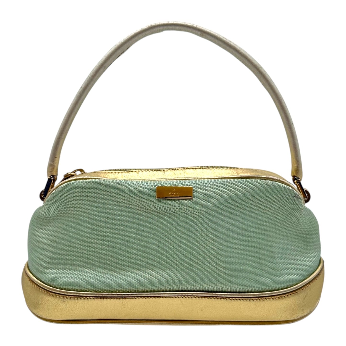 Gucci by Tom Ford Blue Metallic Mini Pochette Bag - Outfit Repeater