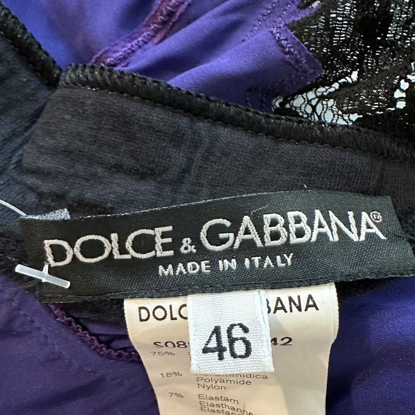 D&G Dolce & Gabbana Silk Bustier Top