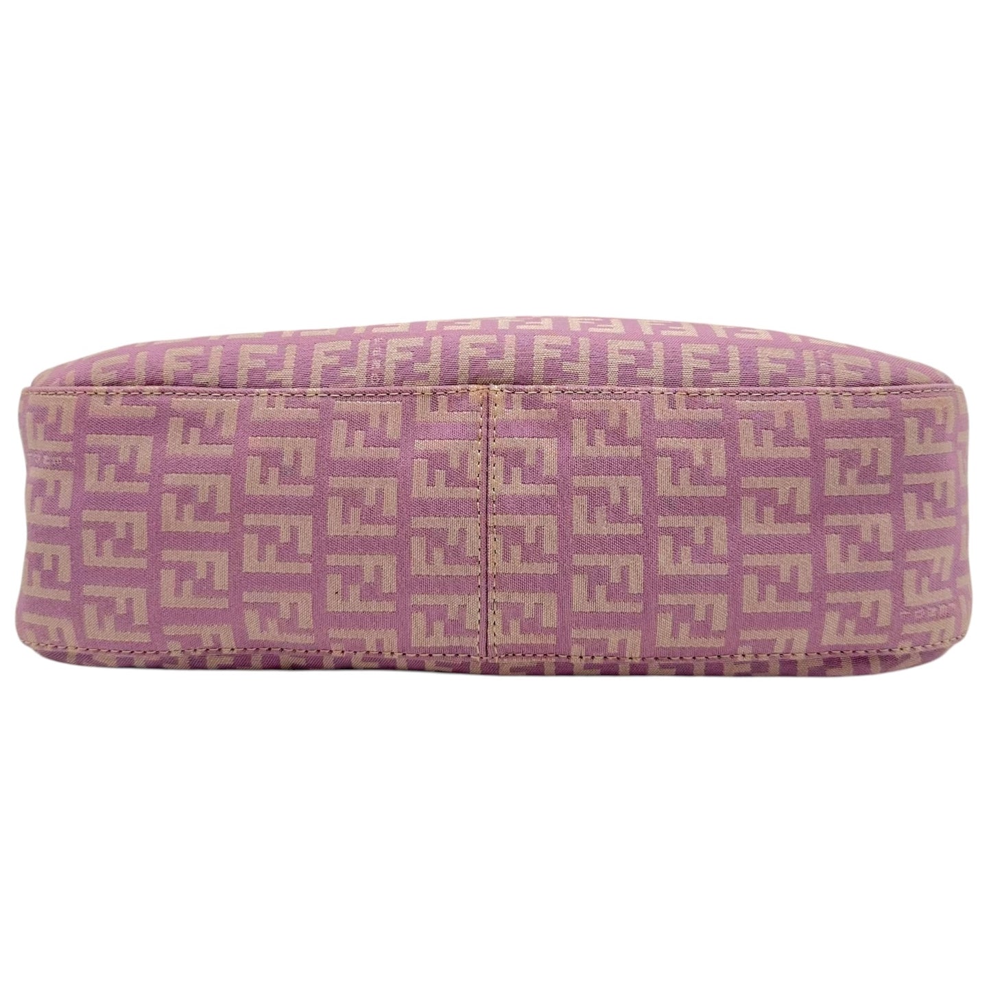 Fendi Lavender Zucchino Monogram Shoulder Baguette Bag