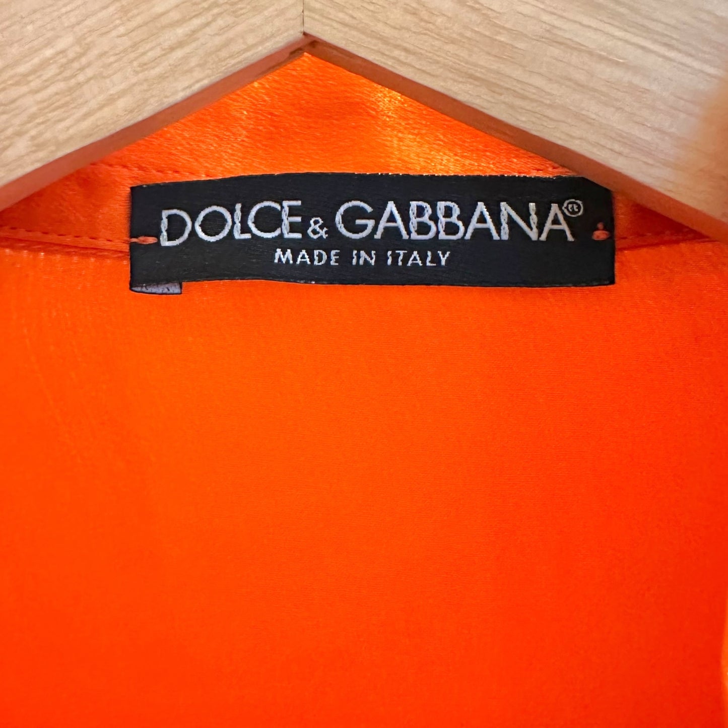 Dolce & Gabbana Bright Orange Button Up Blouse
