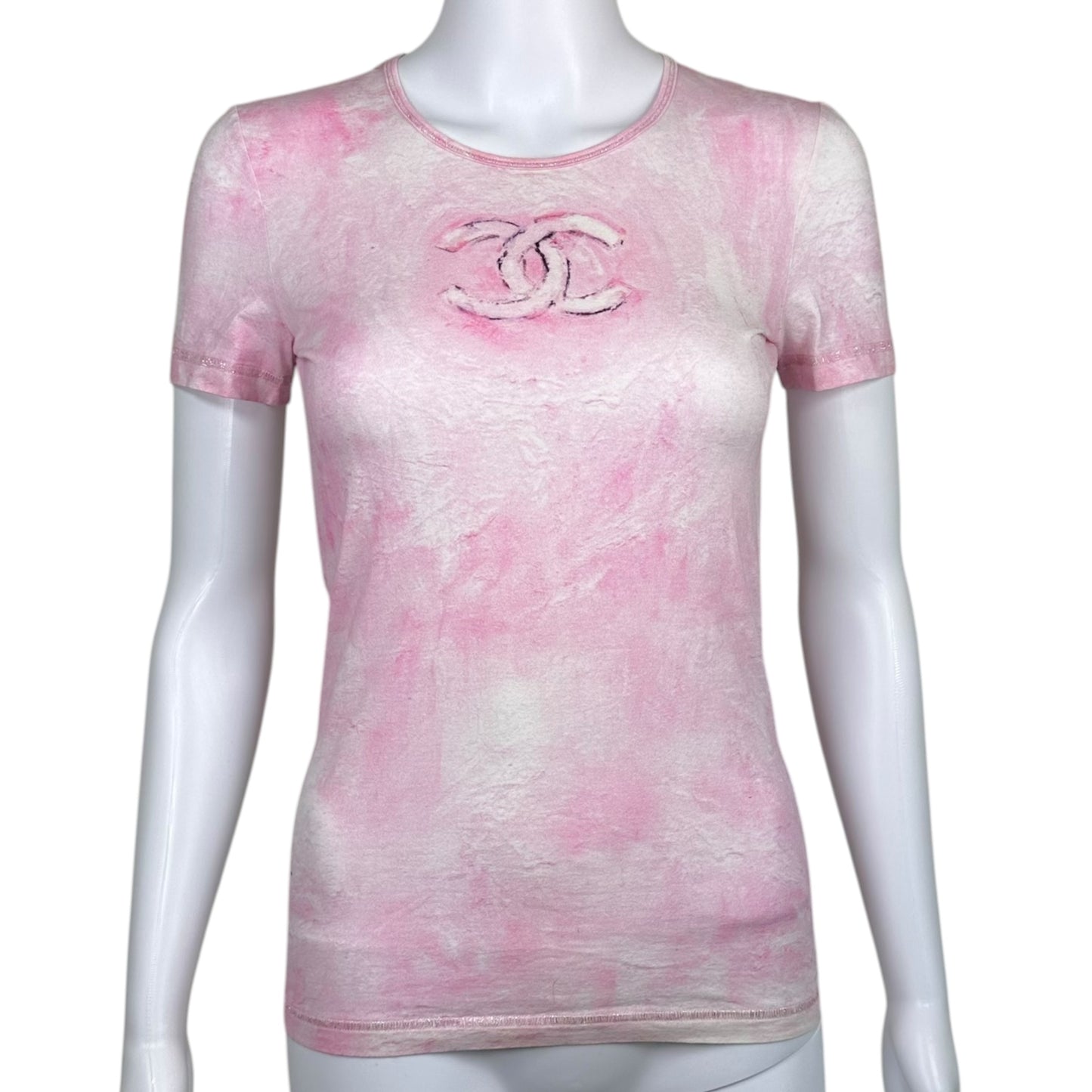 Chanel Cruise 2009 Pink Tie-Dye Logo T-Shirt - Outfit Repeater