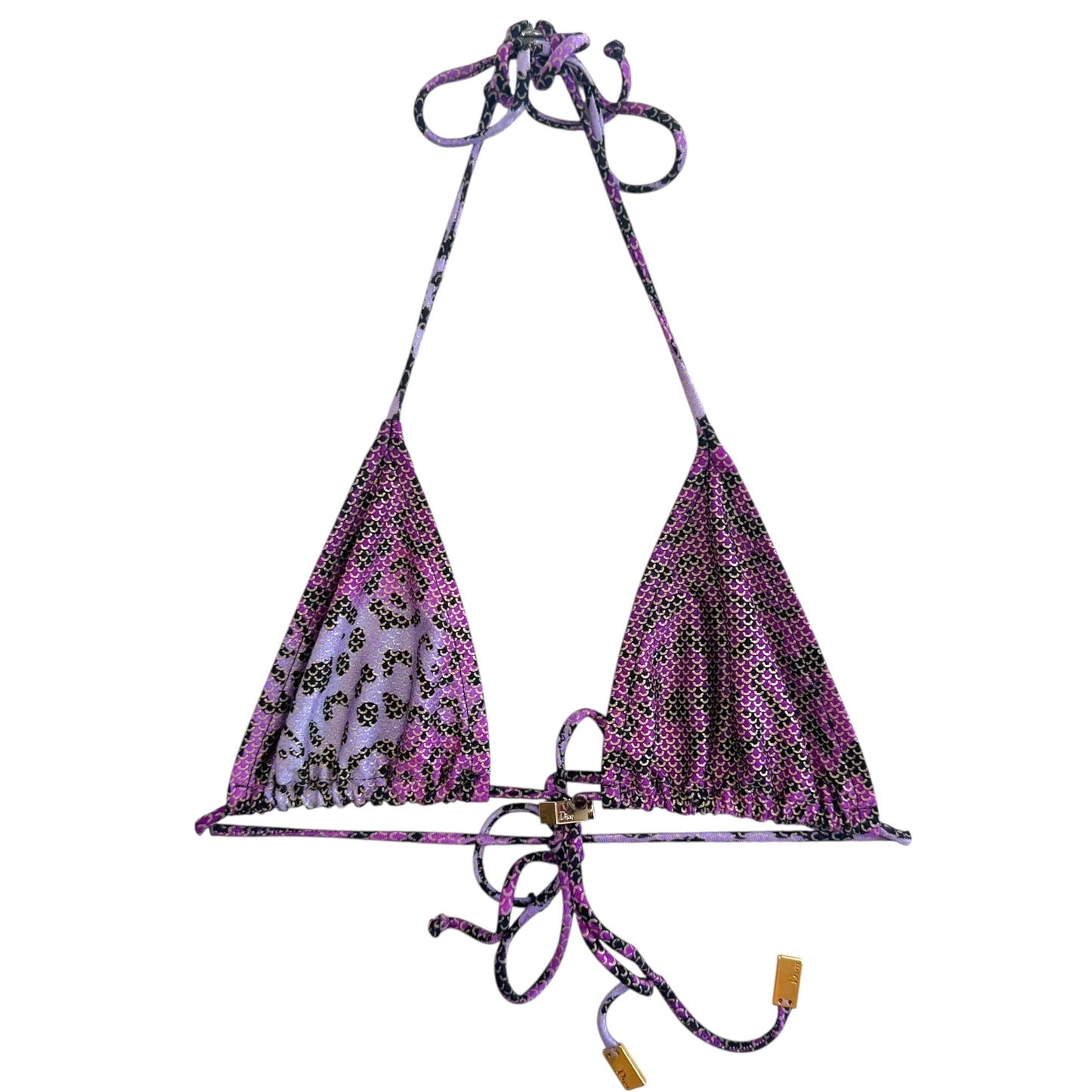 Christian Dior Purple Leopard Print Bikini