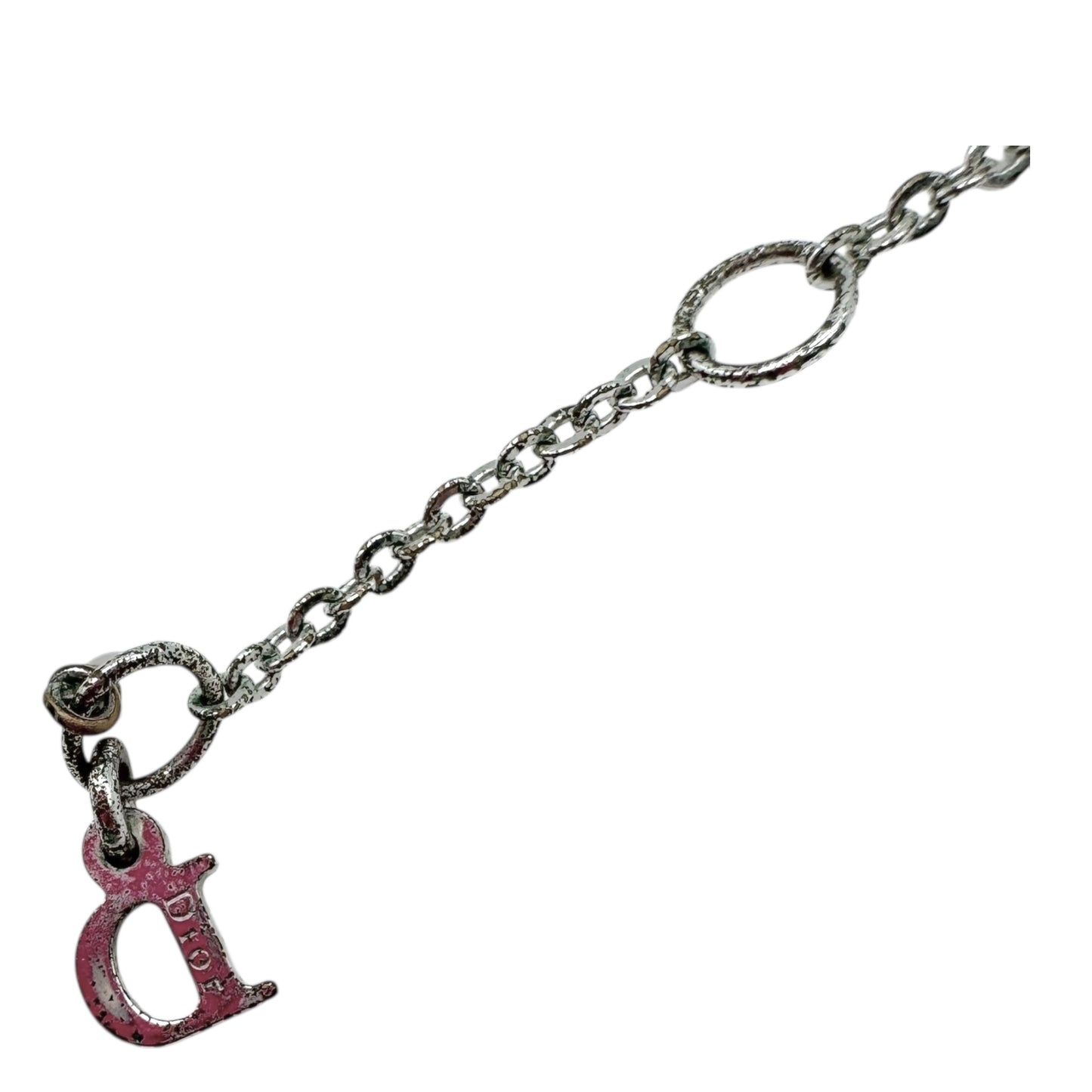 Christian Dior Silver Heart Charm Necklace