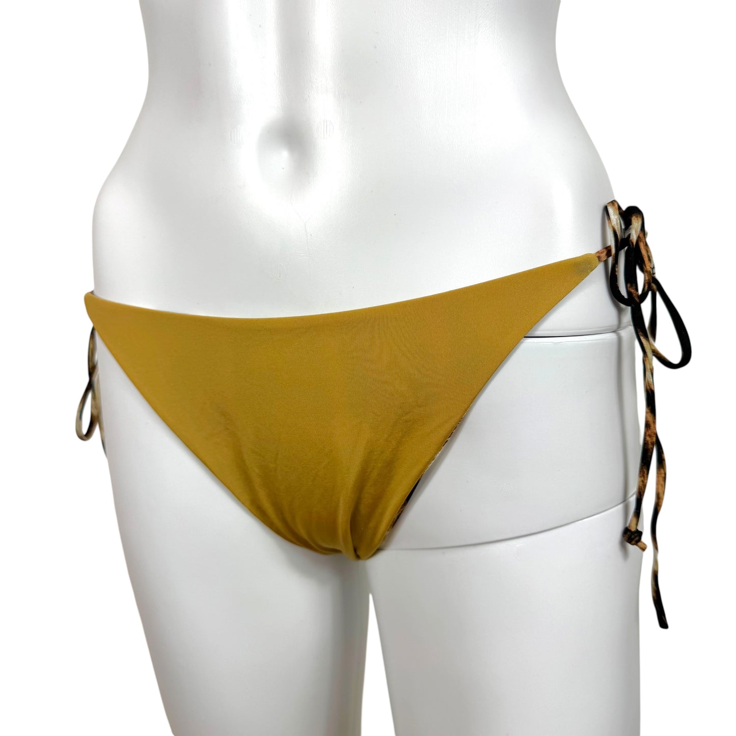 Just Cavalli Roberto Cavalli Leopard Print & Gold Reversible Bikini Set