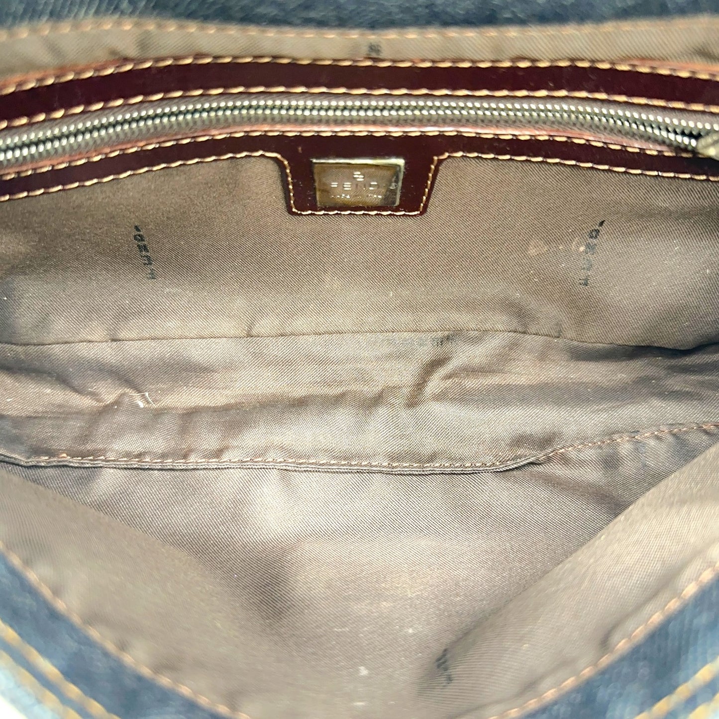 Fendi Dark Wash Denim Baguette Bag