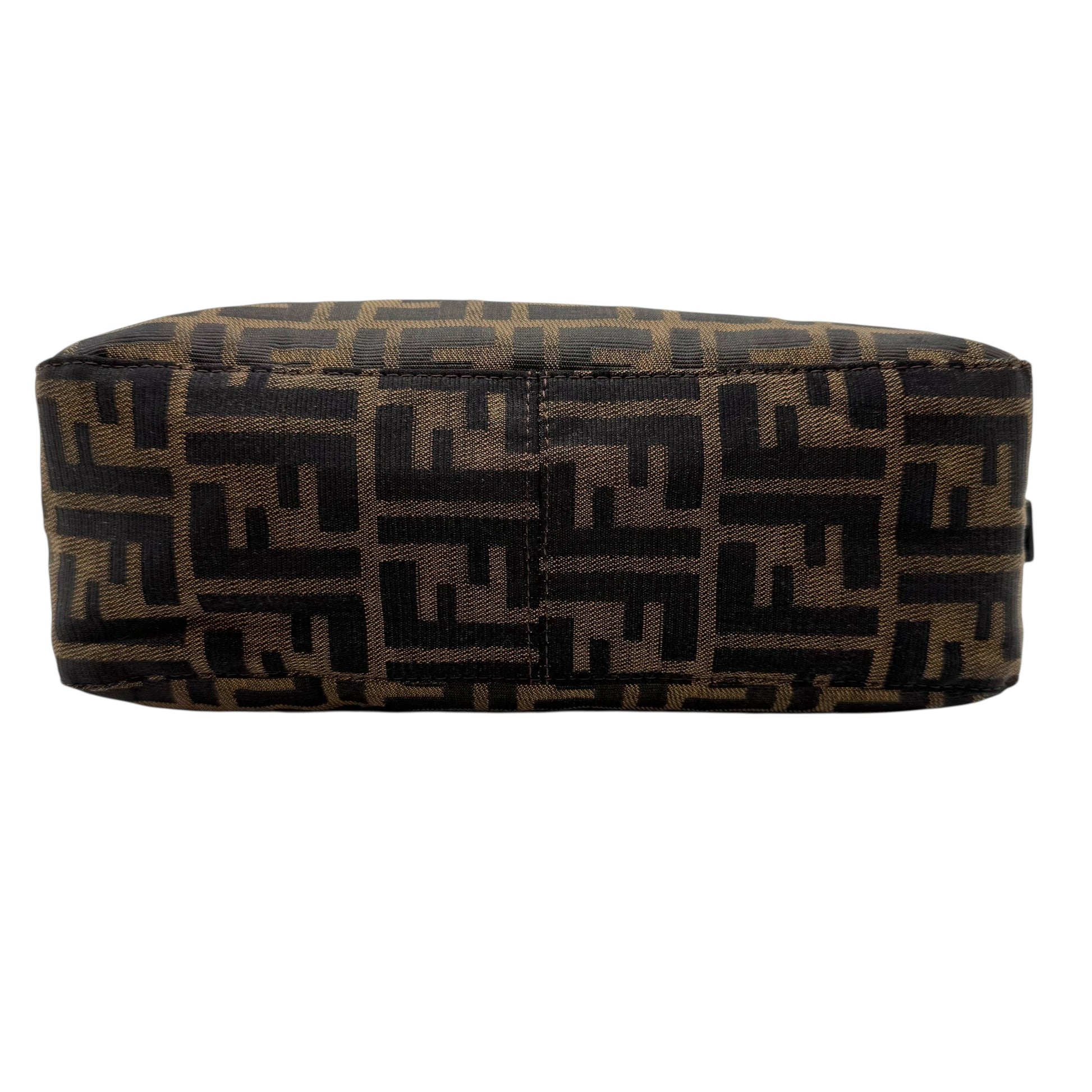 Fendi Brown Zucca Monogram Fold-Over Baguette Bag - Outfit Repeater