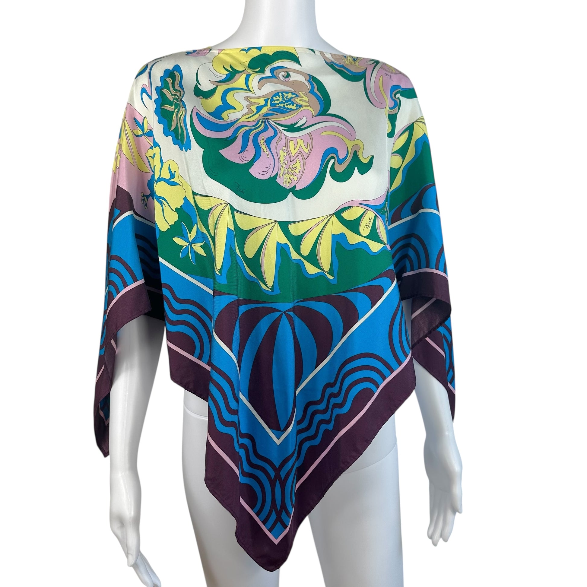 Emilio Pucci Multicolor Silk Scarf Blouse Top - Outfit Repeater