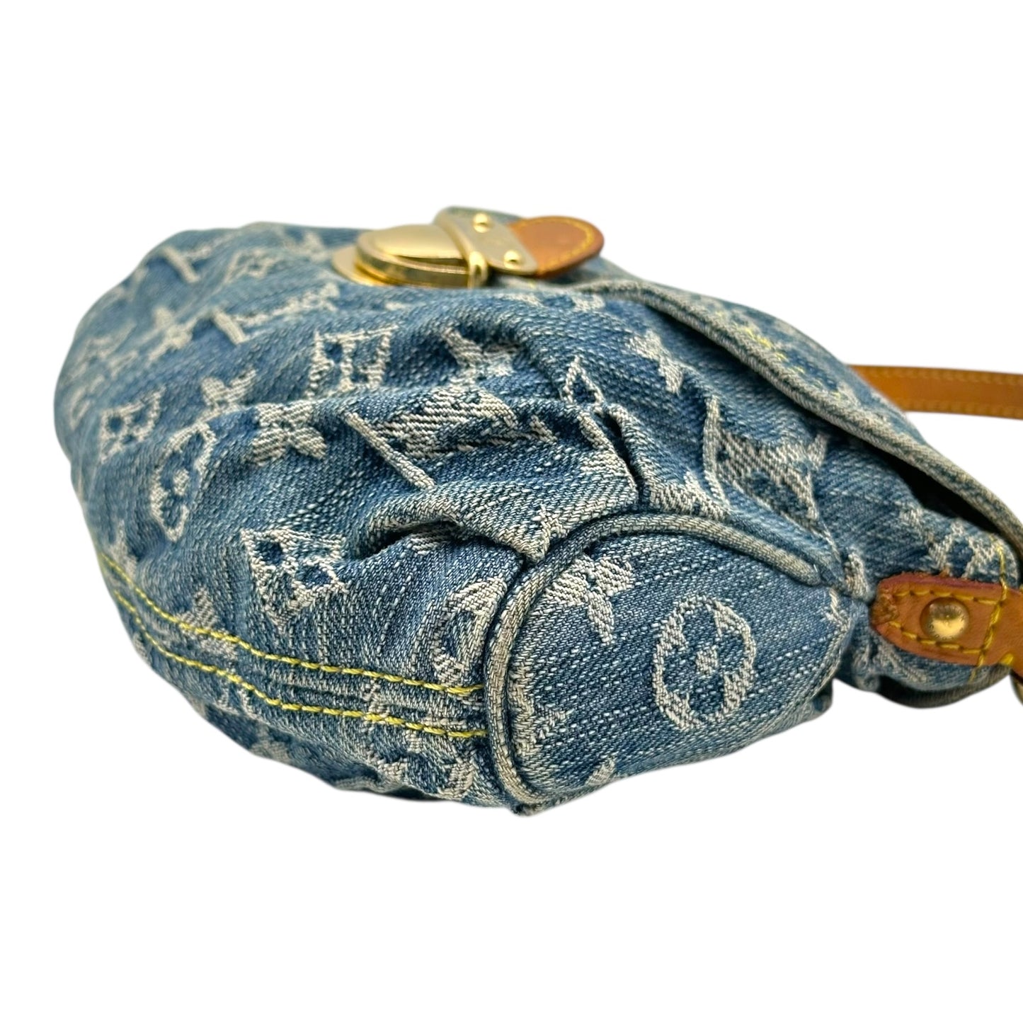 Louis Vuitton Blue Denim Mini Pleaty Shoulder Bag