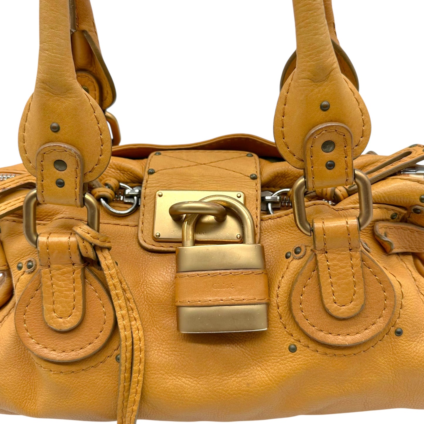 Chloe Cognac Leather Paddington Bag