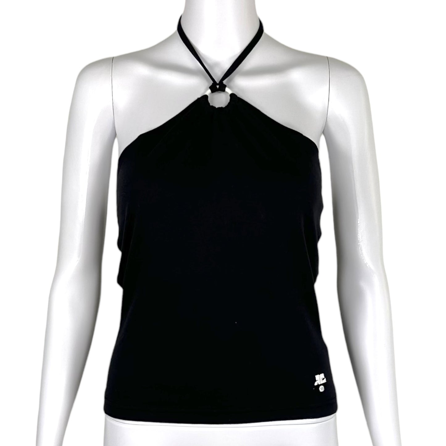 Courreges Black Halter Tank
