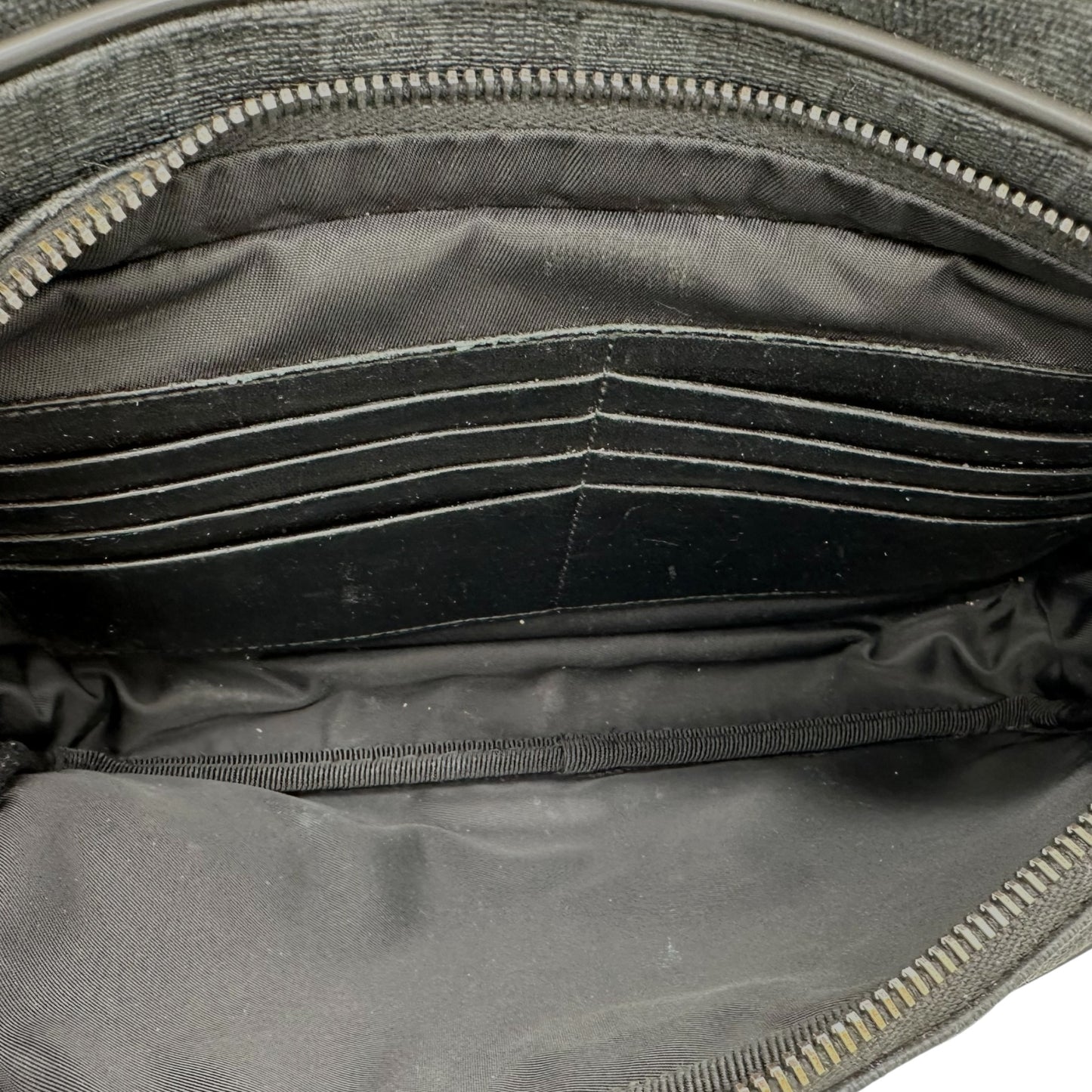 Gucci Black Monogram Cosmetic / Toiletry Bag