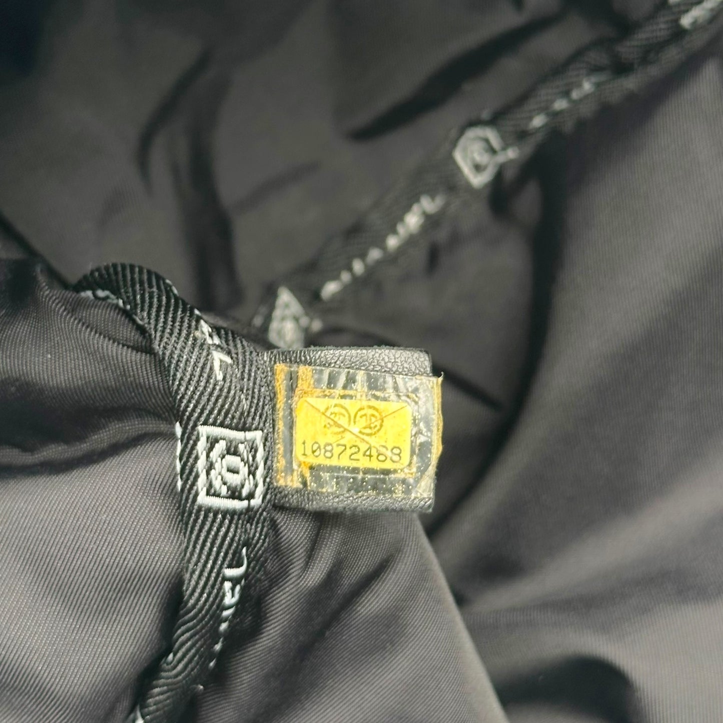 Chanel Sport 2005 Black & White Logo Embroidered Messenger Bag RARE