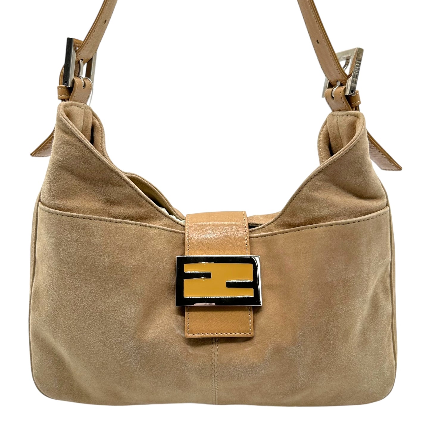 Fendi Tan Suede Shoulder Baguette Bag - Outfit Repeater