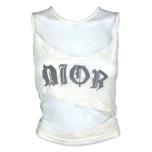 Christian Dior S/S 2003 Old English Logo Mesh Tank