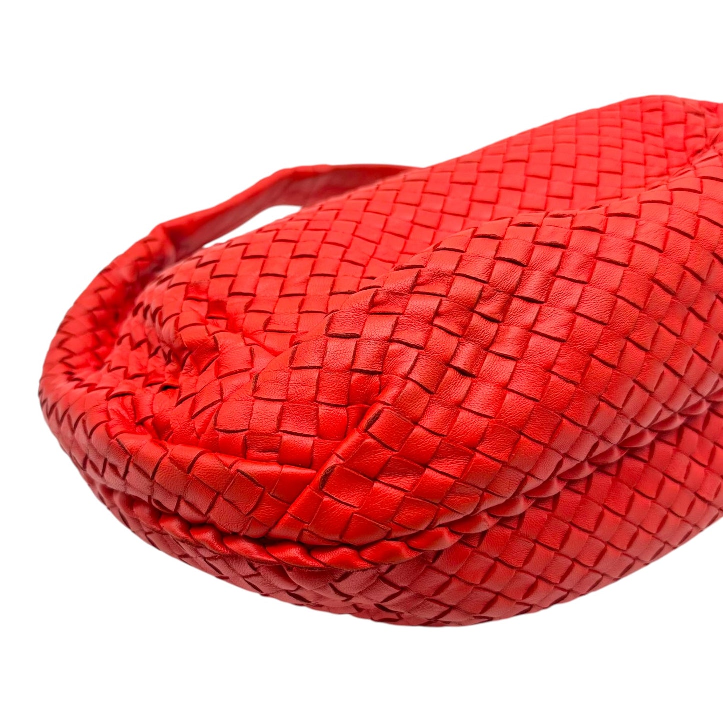 Bottega Veneta Orange Intrecciato Woven Hobo Bag
