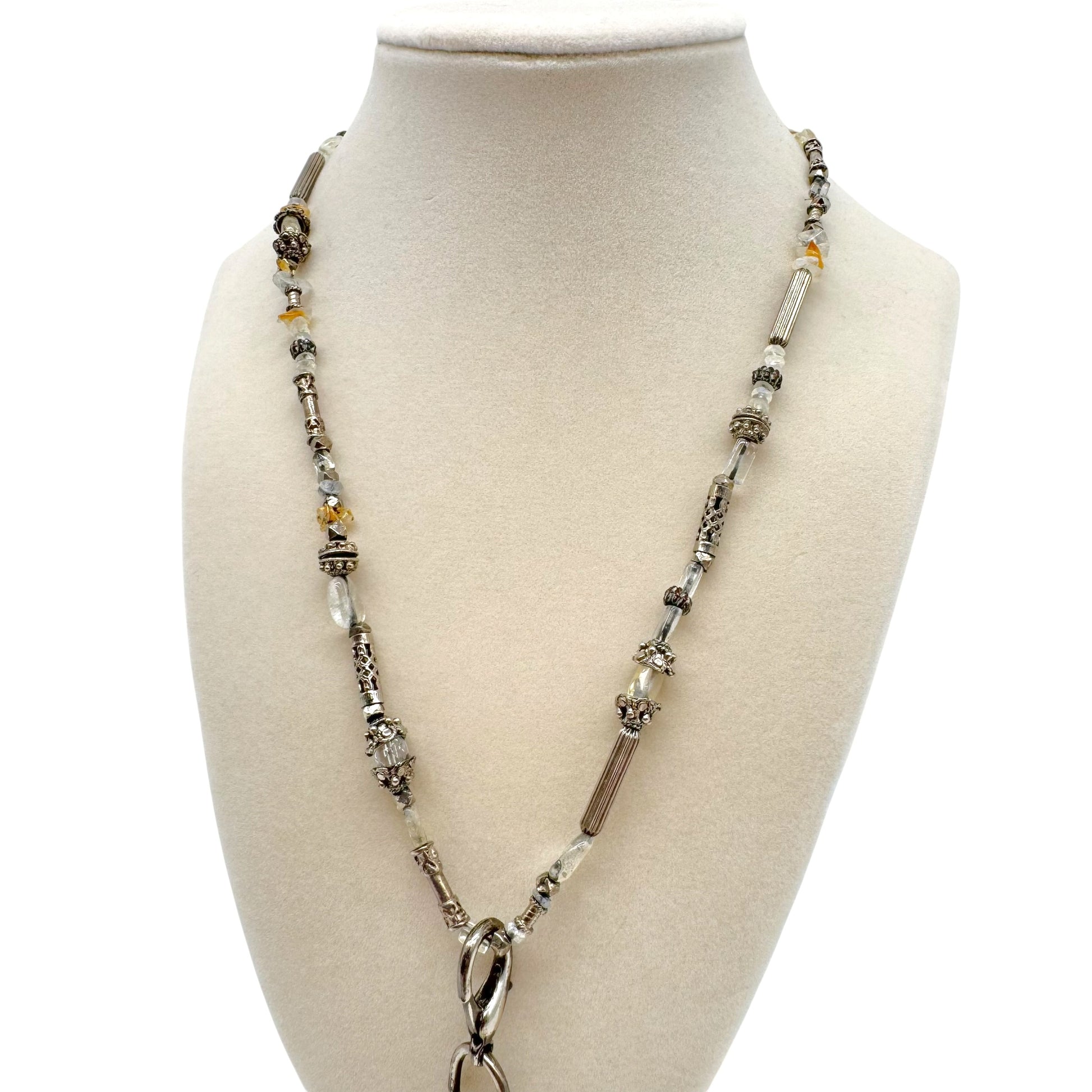 Dolce & Gabbana Beaded Necklace With Horn Charm