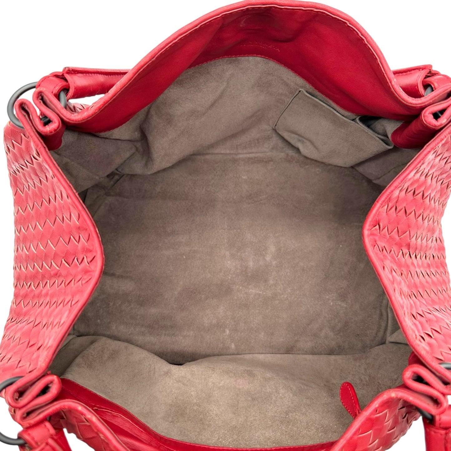 Bottega Veneta Red Intrecciato Parachute Bag